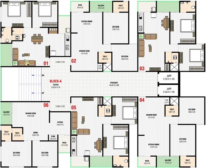 Floor Plan of Gurudev Shyam Heights 2 in Nikol, Ahmedabad - Image 97073