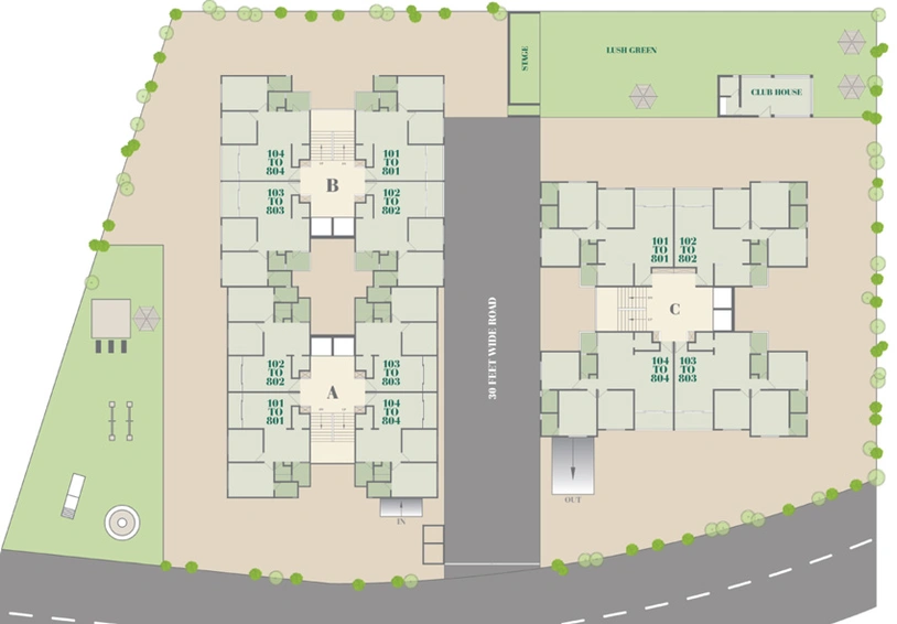 Master Plan of Bansari Greencity in Sector 26, Gandhinagar - Image 97110