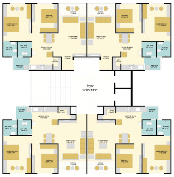 Floor Plan of Bansari Greencity 2 in Sector 26, Gandhinagar - Image 97124
