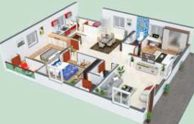 3 BHK Flat in Parijatha Prime in Adibatla, Hyderabad - Image 817056