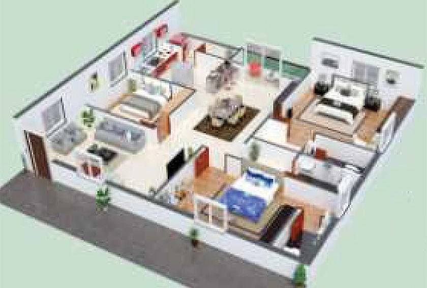 3 BHK Flat in Parijatha Prime in Adibatla, Hyderabad - Image 817057