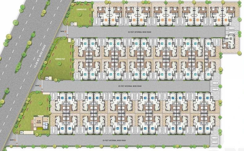 Master Plan of Shyam Bungalows in Kalol, Gandhinagar - Image 97160
