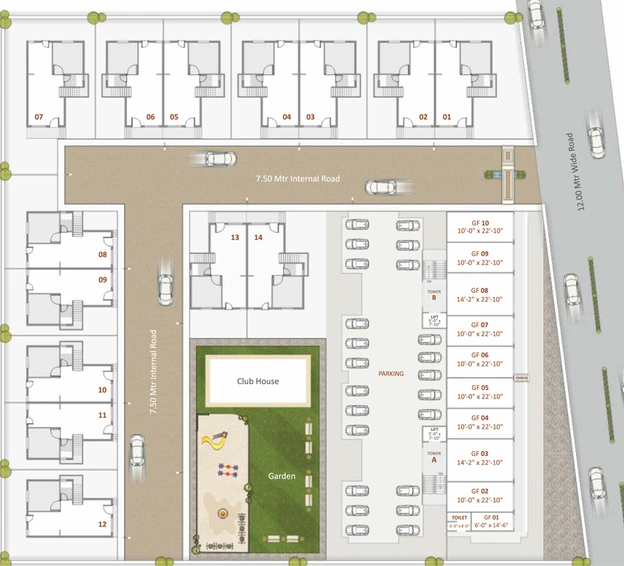 Master Plan of Aangan Homes in Sayajipura, Vadodara - Image 97403