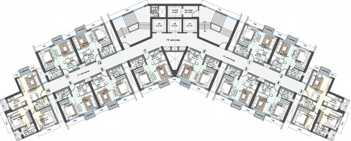 Floor Plan of Raheja Exotica in Versova, Mumbai - Image 27877