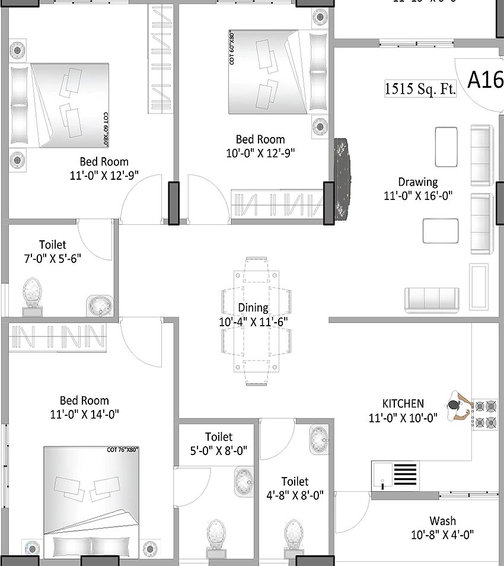 3 BHK Flat in ELV 55 East Fort in Bandlaguda Jagir, Hyderabad - Image 817153