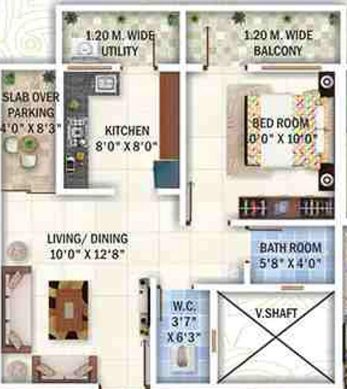 1 BHK Flat in Sai Heights in Hudkeshwar, Nagpur - Image 815607