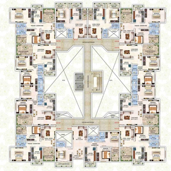 Floor Plan of Sai Heights in Hudkeshwar, Nagpur - Image 167617