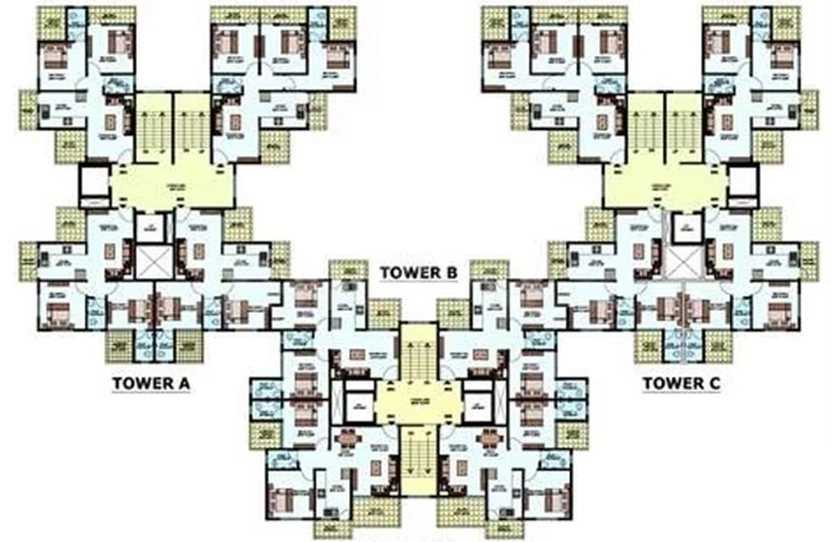Floor Plan of Pyramid Blossom in Besa, Nagpur - Image 167568