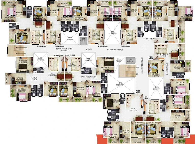 Floor Plan of Ismail Royal Pride in Koradi Road, Nagpur - Image 166509
