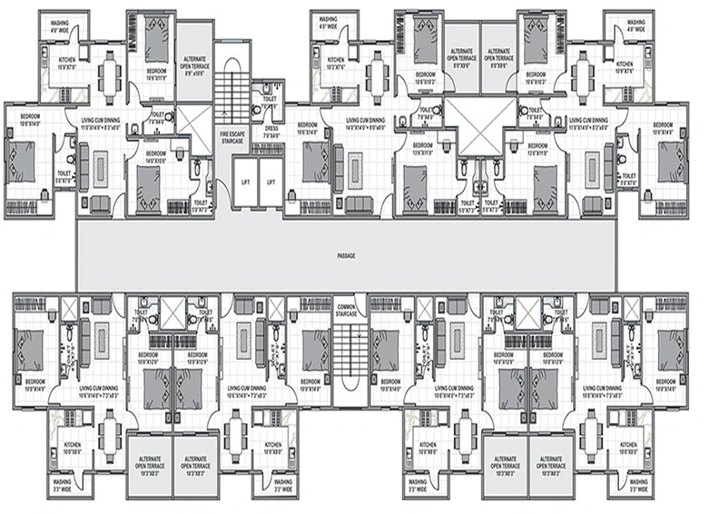 Floor Plan of Pushkar Signature in Somalwada, Nagpur - Image 167558