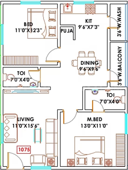 2 BHK Builder Floor in Parijatha Icon in Shamirpet, Hyderabad - Image 817046