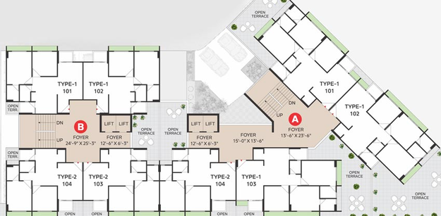Floor Plan of Dev Jemn Sampriya in Ognaj, Ahmedabad - Image 97230