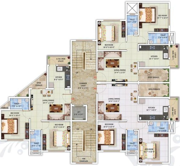 Floor Plan of Jarry Anupama Amrapali Phase 2 in Dixit Nagar, Nagpur - Image 167329