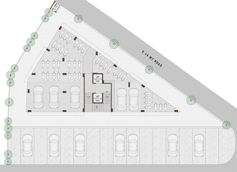 Master Plan of Heena Murli Appartment in Nava Vadaj, Ahmedabad - Image 97274