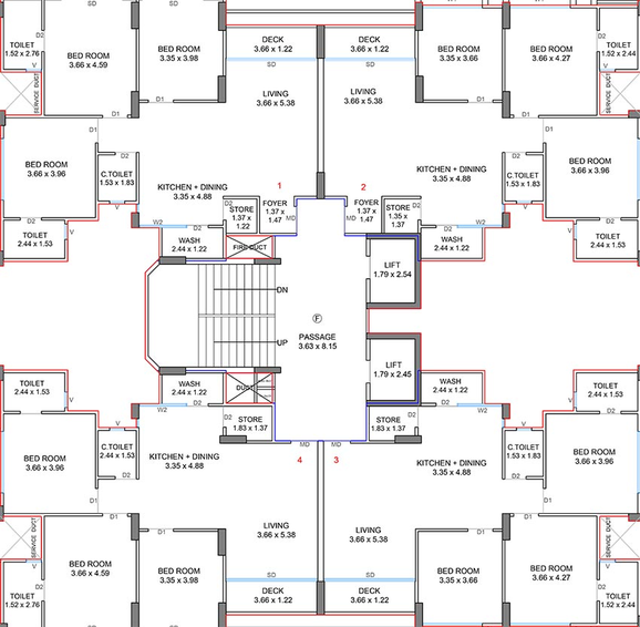 Floor Plan of Sangini Epitome in Bhatha, Surat - Image 178393