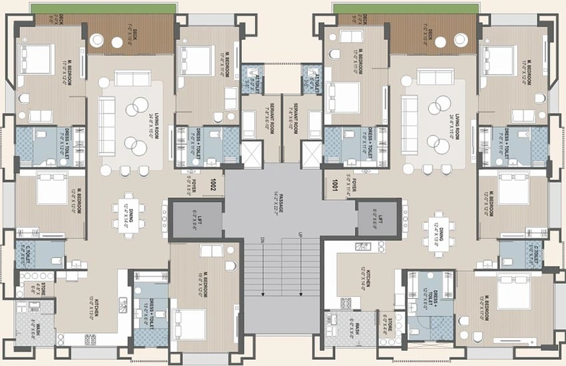 Floor Plan of Avadh Onella in Dumas Road, Surat - Image 206854