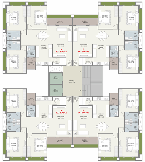 Floor Plan of Yash Broadway Alokya in Bhayli Road, Vadodara - Image 97421