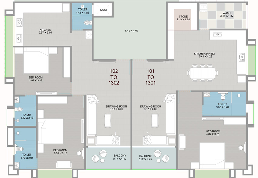 Floor Plan of Shree Nob Hill Tower in Koba, Gandhinagar - Image 97283