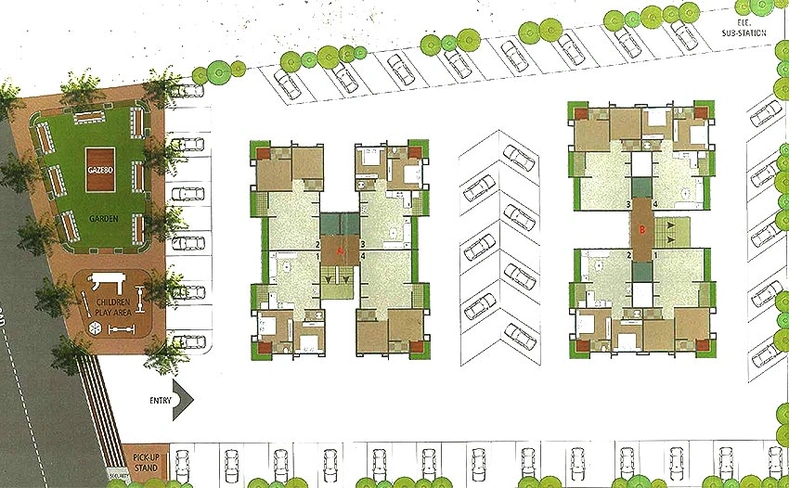 Master Plan of Shivam Shivalik Heights in Dabholi, Surat - Image 179055