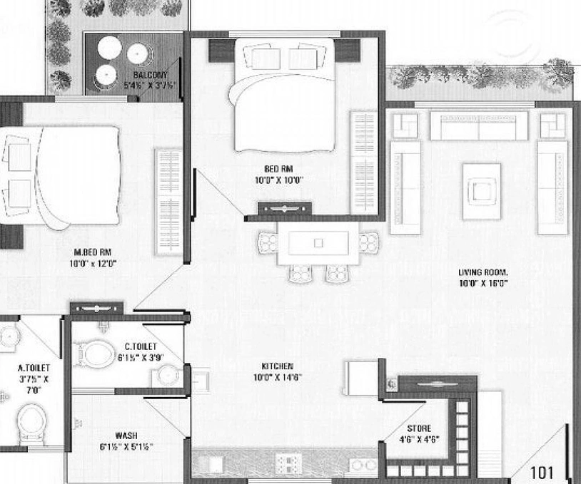 2 BHK Flat in Anjani Anmol Heights in Uttran, Surat - Image 818710