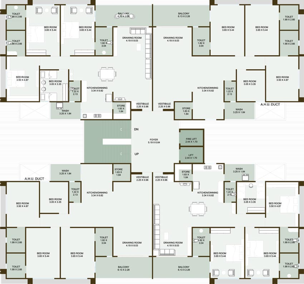 Floor Plan of Labh Silicon Towers in Nikol, Ahmedabad - Image 97598