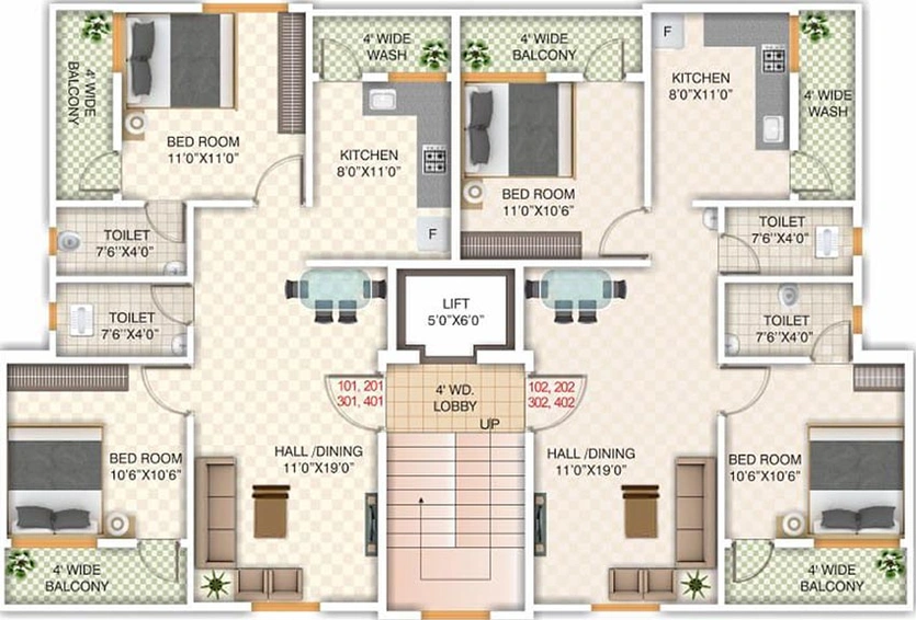 Floor Plan of Safa Ali Heights in Koradi Road, Nagpur - Image 167121