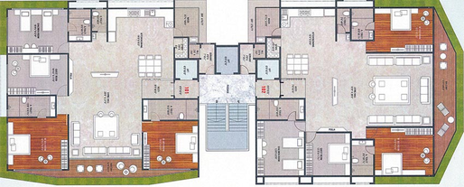 Floor Plan of Vaikuth Mantra Luxuria in Mota Varachha, Surat - Image 175828