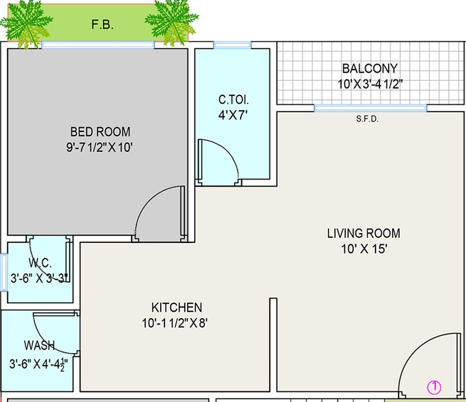 1 BHK Flat in Ban Rhythm Residency H Wing in Amroli, Surat - Image 818931
