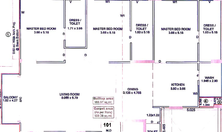 4 BHK Flat in Silver Rio Nest in Uttran, Surat - Image 819601