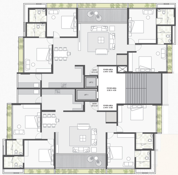 Floor Plan of Maruti Skyra in Koba, Gandhinagar - Image 97330