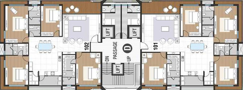 Floor Plan of Rajhans Grandezza in Vesu, Surat - Image 175821