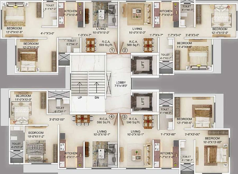 Floor Plan of Kamla Sukhshanti in Kandivali West, Mumbai - Image 27886