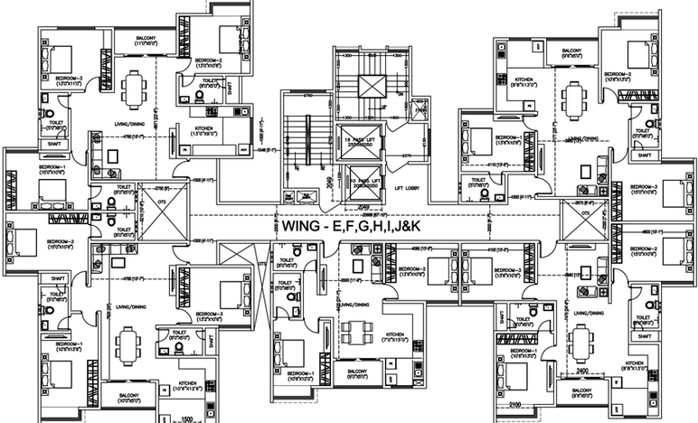 Floor Plan of SNN Raj High Garden in Chandapura, Bangalore - Image 97861