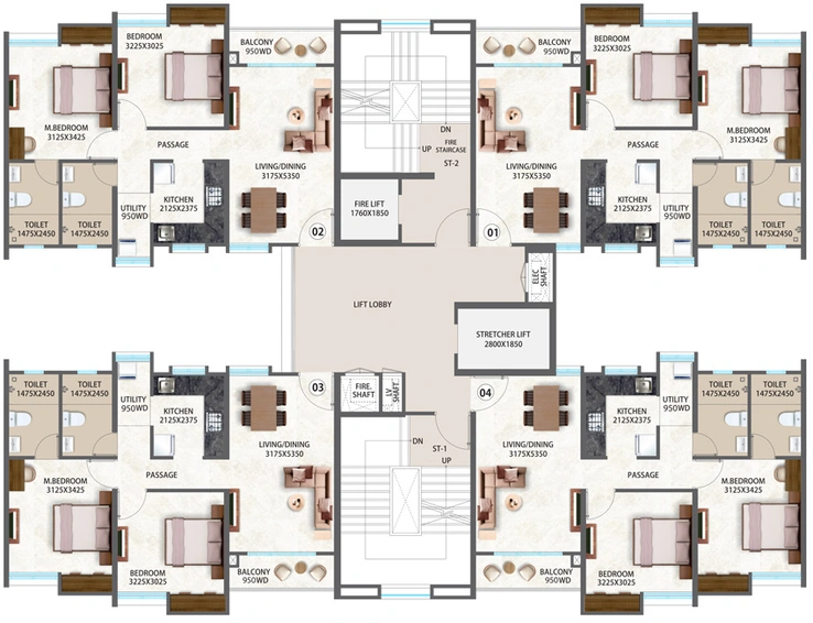 Floor Plan of Sukhwani Skylines in Wakad, Pune - Image 82968