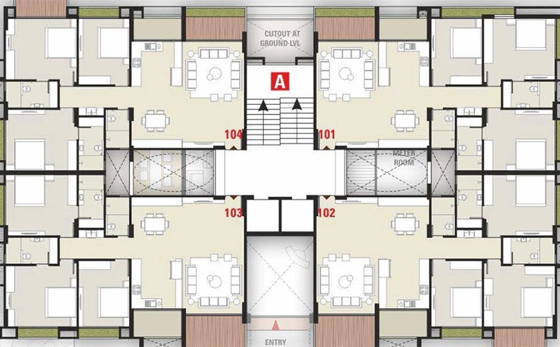 Floor Plan of Nova Shikharji in Vesu, Surat - Image 175454