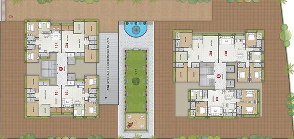 Master Plan of Status Heights in Mota Varachha, Surat - Image 180704