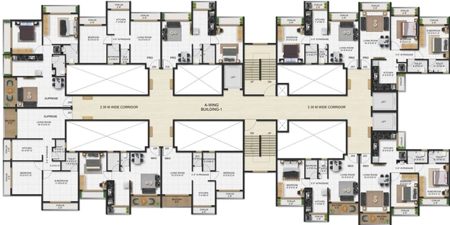 Floor Plan of Omkara Pride in Taloja, Navi Mumbai - Image 98435
