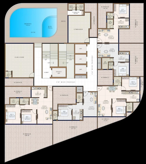 Master Plan of Dedrani One Valencia in Taloja, Navi Mumbai - Image 106653