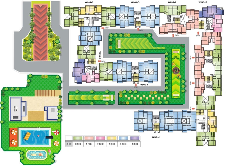 Master Plan of Vinay Garden in Virar West, Palghar - Image 17694