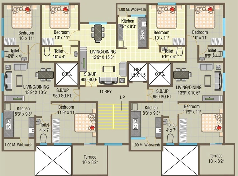 Floor Plan of Shree Balaji Radha Vatika in Dabha, Nagpur - Image 167151