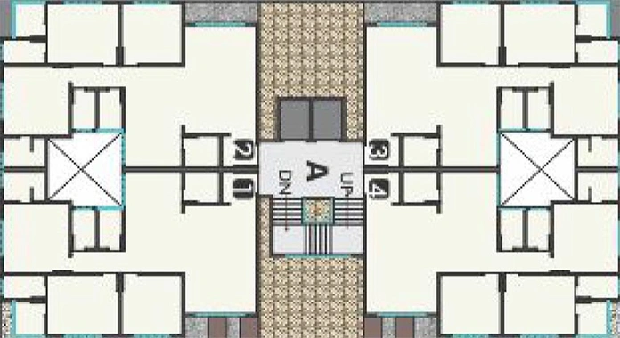 Floor Plan of Shree Mega Royal in Adajan, Surat - Image 175890