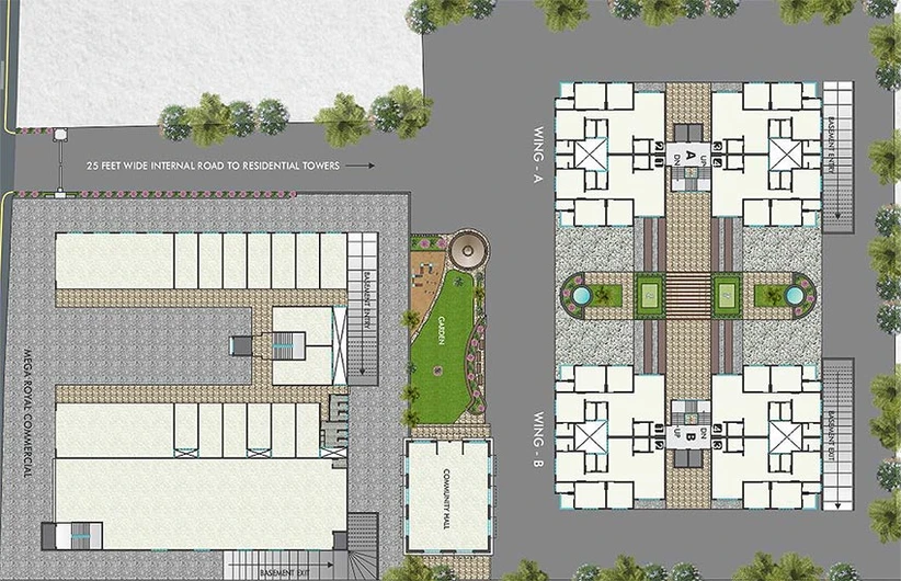 Master Plan of Shree Mega Royal in Adajan, Surat - Image 175891