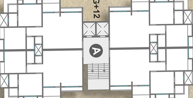Floor Plan of Sarjan Palace in Vesu, Surat - Image 180327
