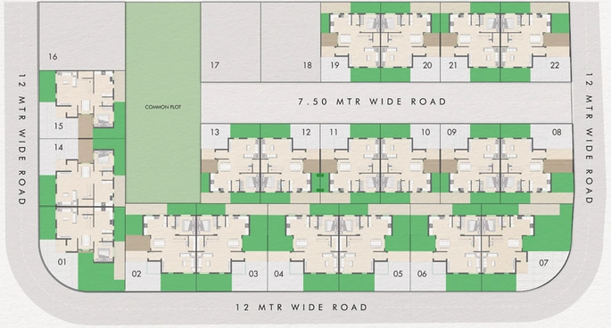 Floor Plan of Nilkanth Aashirwad Villa in Bhayli Road, Vadodara - Image 97960