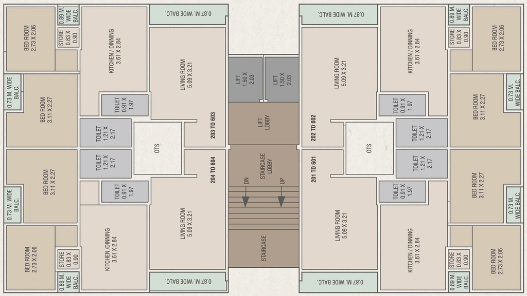 Floor Plan of Shashank Residency in Manjalpur, Vadodara - Image 97973