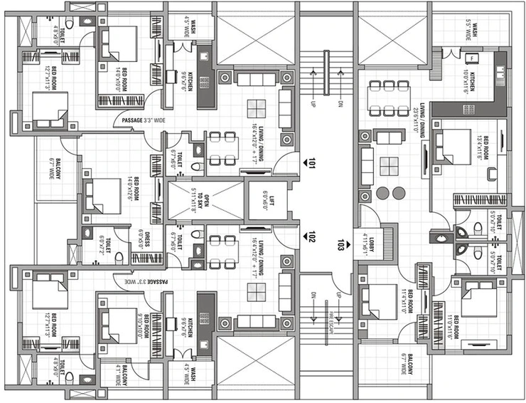 Floor Plan of Gurumurty Jyoti in Laxmi Nagar, Nagpur - Image 197310