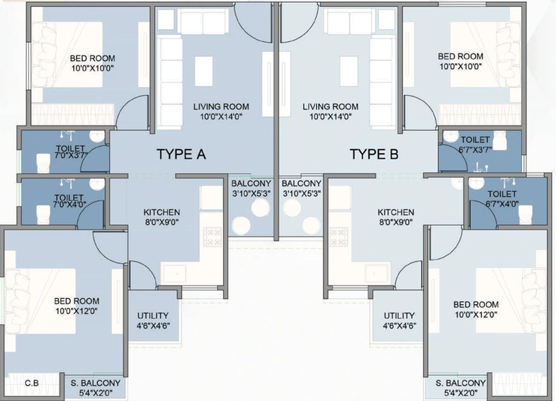 Floor Plan of Shree Nexa Avenue in Dashrath, Vadodara - Image 98485