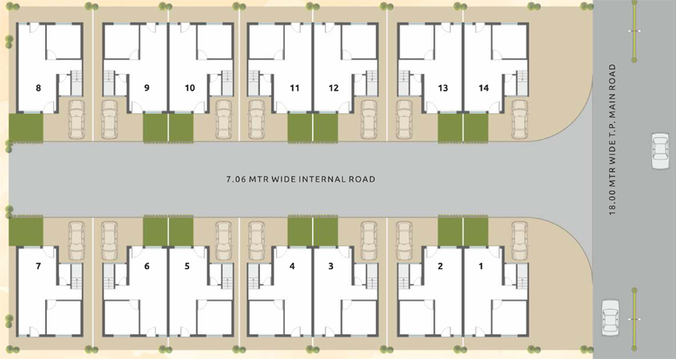Master Plan of Dwarkesh Bhavi Bunglows in Kapurai, Vadodara - Image 103053