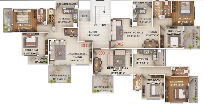 Floor Plan of Shubh Swapn Enclave in Manish Nagar, Nagpur - Image 166685