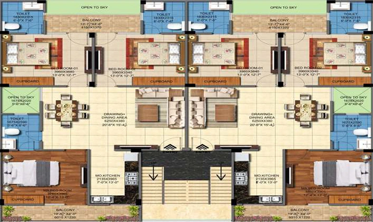 Floor Plan of Golden Avenue in NH 24, Ghaziabad - Image 187681